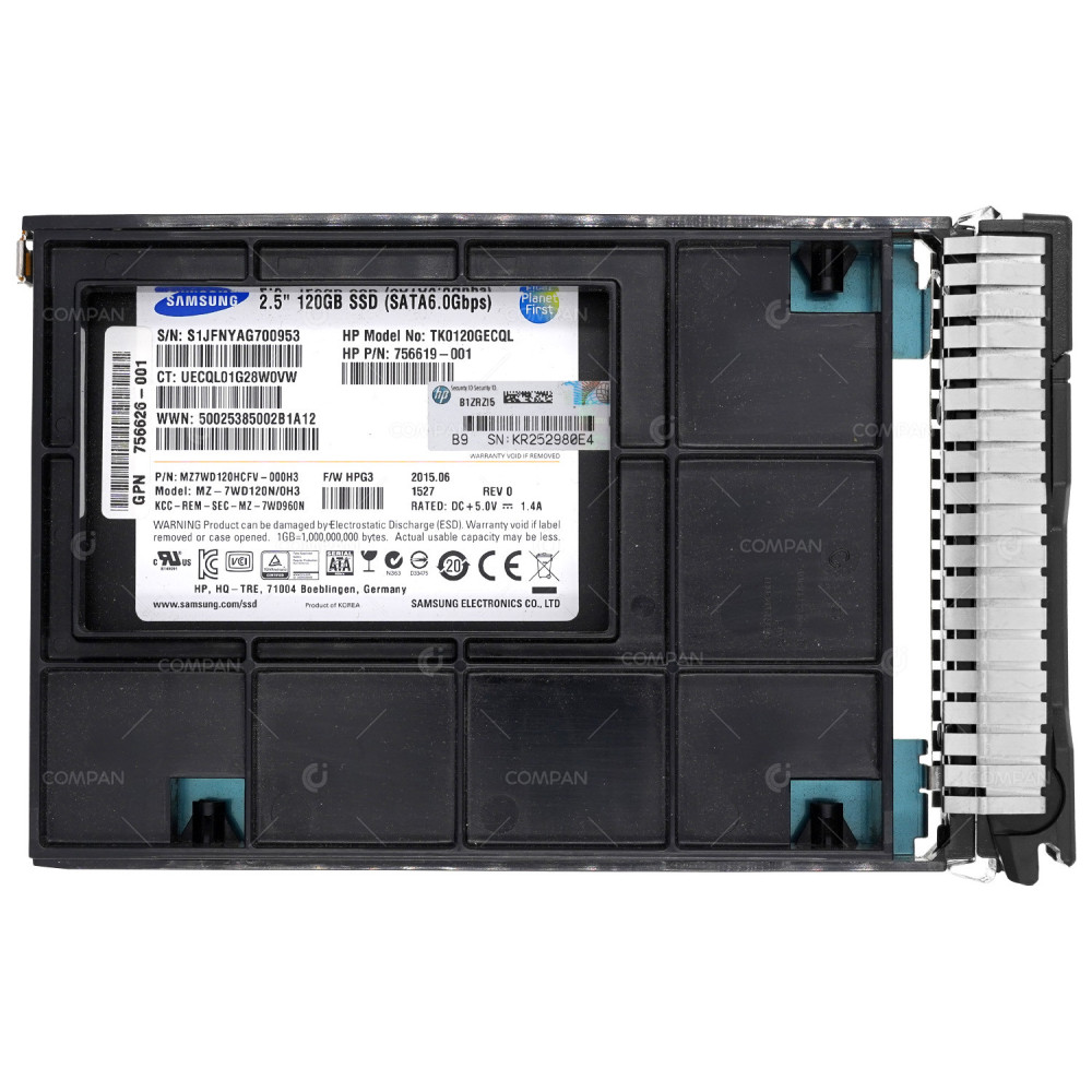757362-001 HP SSD 120GB SATA 6G 3.5" LFF HOT-SWAP